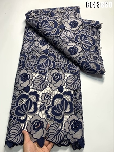 Encaje Soluble en agua suave de alta calidad, el más nuevo cordón grande de encaje Aso Ebi, tela elegante y cómoda para mujeres nigerianas - Product Image 5