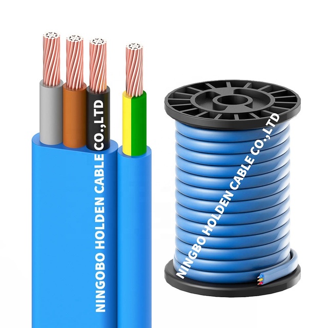 4C 2C 3x1.5 3x2.5 3x3.5mm2 Flat Round Submersible Deep Well Pump Cable