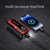 Gonfleur de pneus portable multifonction 4 en 1 Compresseur d'air 150PSI 12V Pompe à air multifonctionnelle portable pour vélo électrique pour voiture