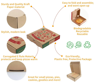 Boîte à <span class=keywords><strong>Pizza</strong></span> en <span class=keywords><strong>Carton</strong></span> Ondulé à Emporter Vente en Gros, Impression Personnalisée, 8 10 12 14 16 Pouces, Carrée Blanche avec Logo - Product Image 4