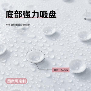 Tapis de salle de bain en PVC sur mesure, rectangulaire, antidérapant, avec motif de dessin animé imprimé, pour usage domestique, 40-60x70-100cm - Product Image 3