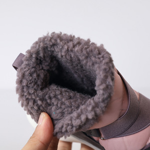 Stivali da neve per bambini peluche caldo bambino inverno giallo rosa stivali neri scarpe da ragazza pelliccia calda impermeabile antiscivolo stivaletti per ragazzi - Product Image 5
