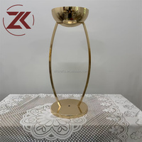 Support de fleurs en métal doré électroplaqué moderne ZKAI pour centre de table de mariage et décoration de mariage