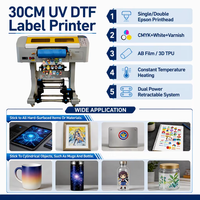 Imprimante DTF UV couleur MT A3 30 cm pour impression d'étiquettes et d'autocollants en rouleau, machine d'impression pour transfert stéréo 3D sur cristal