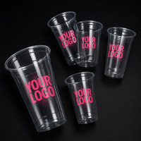 Gobelets jetables personnalisés en PET pour boissons froides, gobelets givrés pour thé, milkshake et boissons froides