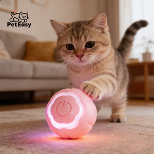 Stokta Pembe Sarı Yeşil Özel Etiketli İnteraktif Otomatik Kedi Oyun Topu Oyuncakları Led Işıklı - Product Image 3