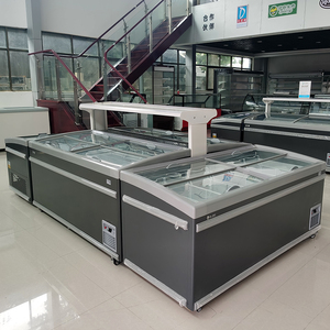 Réfrigérateur commercial, supermarché, grande capacité, congélateur d'îlot, vitrine, porte coulissante en verre, congélateur horizontal de type combiné - Product Image 3