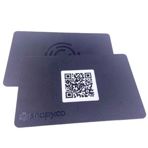 Muestra Gratuita de Tarjetas NFC Negras Mate, Tarjeta de Visita NFC Negra, Tarjeta de Visita Digital NFC - Product Image 1