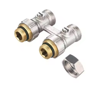 HELERO HT 100-0466 Vanne de régulation en laiton nickelé de type H de conception moderne pour vanne de radiateur de système de chauffage par le sol