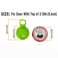 Lot de 4 couvercles universels pour canettes de soda avec paille, réutilisables, anti-déversement et anti-poussière, pour canettes standard de soda, bière et jus