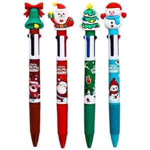 4 Kleuren Schattige Cartoon Kerst Stijl Balpen Nieuwigheid Press-In Vakantie <span class=keywords><strong>Promo</strong></span> Pen Met 0.5Mm Schrijfbreedte Voor Kantoor Geschenken - Product Image 4
