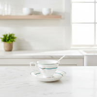 Service à thé en porcelaine fine avec coffret cadeau, tasses à espresso et latte avec anse, trouvez des tasses à thé en porcelaine fine