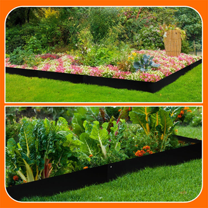 Bordure paysagère Art Déco en acier Corten de 10 pouces de hauteur, durable, imperméable et résistante aux intempéries, idéale pour les parterres de fleurs extérieurs - Product Image 4