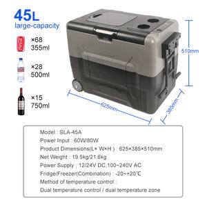 Nevera Portátil Eléctrica para Auto, de Doble Zona, para Pesca, Playa, Camping y Transporte de Mariscos - Product Image 4