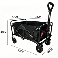 Chariot pliable grande taille pour camping, pique-nique, courses, vente ambulante, remorque de camping extérieure OEM