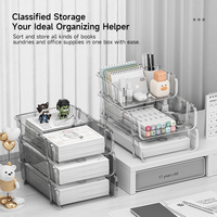 Organizador de Oficina Transparente Ecológico, Bandeja Apilable para Papel y Cartas, Caja de Almacenamiento y Estante para Archivos de Papel A4