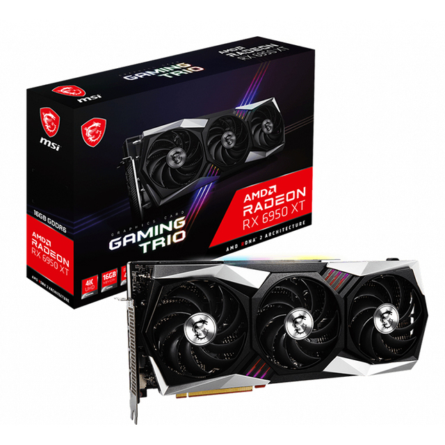 Used MS'I Radeon RX 6950XT GAMING TRIO 16G RX6000 Series Gaming Graphics Card with 16GB GDDR6 Memory Support Cyberpunk 2077