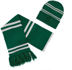 Вязаные зимние шапки-бини и шарфы на заказ для взрослых болельщиков футбольных клубов, длинные акриловые жаккардовые комплекты с вышитым логотипом - Product Image 3