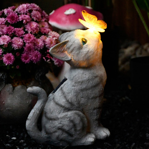 Statues de <span class=keywords><strong>chat</strong></span> de jardin solaires <span class=keywords><strong>en</strong></span> <span class=keywords><strong>résine</strong></span> personnalisées et charmantes, lumières solaires <span class=keywords><strong>pour</strong></span> <span class=keywords><strong>chat</strong></span> de jardin avec lumière papillon <span class=keywords><strong>pour</strong></span> la décoration de jardin - Product Image 2