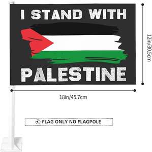 Grosir kustom bendera mobil Palestina poliester 100% dengan cetakan Digital bendera Promosi & spanduk - Product Image 4