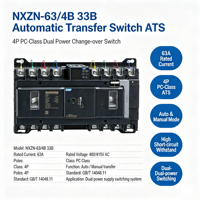 CHINT NXZHMN-100 100A 3P 4P Commutateur de transfert automatique PC Double alimentation Centre de données Alimentation d'urgence Certifié CE CB Stock usine