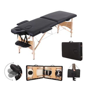 Table de massage professionnelle pliable en bois de hêtre, design moderne, pour spa, soins du visage et extensions de cils, prix bas, pliable pour chambre à coucher - Product Image 4