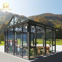 Moderna Terraza Acristalada de Aluminio para las Cuatro Estaciones con Doble Vidrio Templado, Directo de Fábrica OEM