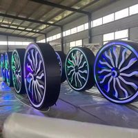Kaca Cermin Infinity Kustom untuk Dekorasi Dinding Klub Malam, KTV, Bar, Lounge, Dekorasi Klub Modern, Hiasan Dinding dengan Lampu Kipas