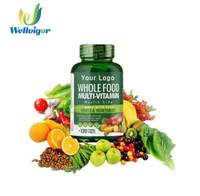 Capsules multivitaminées pour adultes à base de fruits et légumes, complément alimentaire superalimentaire à base d'aliments entiers pour soutenir le système immunitaire et la santé intestinale
