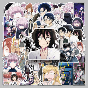 50 pièces Vente directe d'usine Autocollants imperméables en PVC à thème d'anime Song of the Night pour ordinateurs portables et bouteilles d'eau - Product Image 1