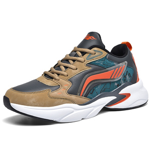 Baskets de sport pour hommes en cuir, personnalisables avec logo de marque, grandes tailles US 13 14, légères, souples, toutes saisons, rehaussantes, pour la course et le quotidien - Product Image 1
