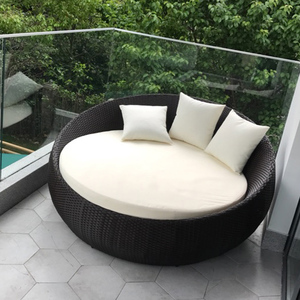 Jardín diseñado móvil al aire libre sol muebles de caña de mimbre, junto a la piscina sofá camas fabricantes - Product Image 3