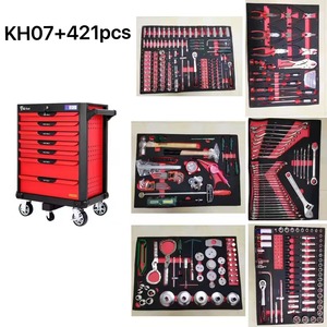 Tùy Chỉnh Nhiệm Vụ Nặng Nề 7-Ngăn Kéo Công Cụ Xe Đẩy Với 421Pcs Crv Cơ Khí Tự Động Sửa Chữa Thiết Lập Tay-Powered OEM Hội Thảo Lưu Trữ Hệ Thống - Product Image 2