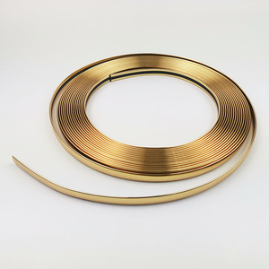 Nẹp trang trí PVC của nhà sản xuất, kích thước 10mm 12mm 15mm, màu vàng chrome, phụ kiện ngoại thất với màu vàng sáng - Product Image 2