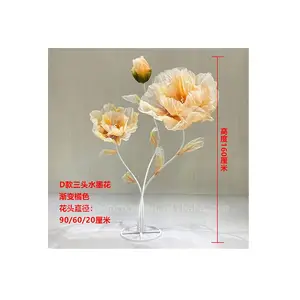 Neues Design Hochzeits dekoration Lily Flower mit mechanisch blühenden erstaunlichen Metall hochzeits hintergrundst änder