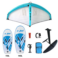 Ocean Waters Lakes & Rivers 7m Yellow Windsurf 140L Gonflable Wing Foil Board Kites Handle Kitesurf Kites Surfing Hydrofoil