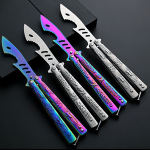 Cuchillo Plegable de Práctica Estilo Mariposa, Sin Filo, Portátil, Tipo Bolígrafo, Seguro y Duradero, Juguete para Entrenamiento - Product Image 2