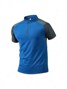 Custom Logo Printed Eco-Friendly Dry Men's <b>Stand</b> Collar Half Zipper <b>Cycling</b> Jersey Slim Fit High Stretch Breathable Sports - Product Image 5