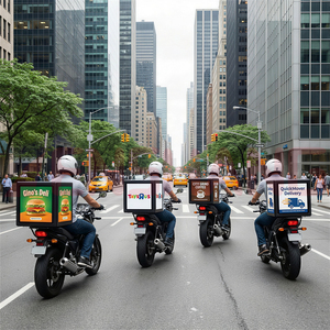 TENSHANG P2 P3 P5 Écran LED étanche 4G WiFi avec contrôle par <span class=keywords><strong>application</strong></span>, 500 mm, sans bordure sur 3 côtés, pour boîte de livraison de repas et publicité extérieure - Product Image 5