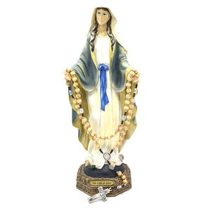 Cattolico religioso <span class=keywords><strong>antico</strong></span> <span class=keywords><strong>rosario</strong></span> placcato in argento con perline St. Benedict medaglia e croce di legno - Product Image 3