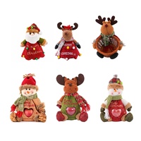 [Soldes Exceptionnelles] Sacs de Noël en Cuir Véritable avec Motifs Père Noël, Bonhomme de Neige et Renne – Sacs Cadeaux et Bonbons de Noël pour Enfants