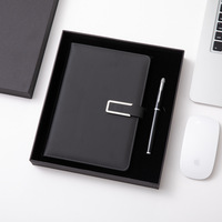 Vente en gros de papeterie d'affaires taille A5 personnalisée ensemble de deux pièces cahier en cuir PU cadeau souvenir de professeur d'école à spirale