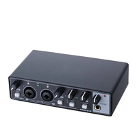 MD22 Interface audio en métal Interface pour guitare externe Audio Studio Carte son USB externe pour ordinateur portable