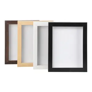 إطارات عالية الجودة خشبية الفن 3d مربع الظل مع الزجاج