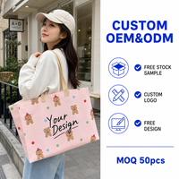 Sac fourre-tout personnalisé, sac fourre-tout non tissé avec poignée, impression de logo personnalisée
