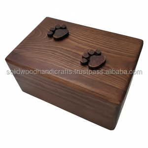 Boîte d'urne en bois de vente chaude pour les cendres d'animal familier Urnes de crémation en bois pour les cendres de chat et de chien Urnes en palissandre à bas prix - Product Image 1