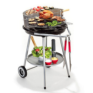 FIRST HORSE Griglia a Carbone Rotonda da 20 Pollici per Barbecue <span class=keywords><strong>all</strong></span>'<span class=keywords><strong>Aperto</strong></span>, Design <span class=keywords><strong>Aperto</strong></span>, Griglia da Campeggio con Ruote - Product Image 4