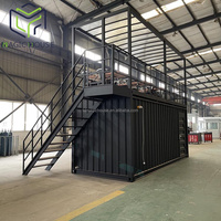 Bar modulaire préfabriqué en conteneur maritime avec structure en acier et panneaux sandwich Magic House pour usage commercial et en promotion