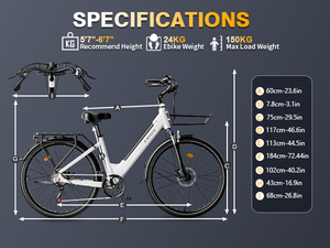 <span class=keywords><strong>Bici</strong></span> <span class=keywords><strong>Elettrica</strong></span> Unisex E-BYCCO V1 36V 15.6AH 500W <span class=keywords><strong>28</strong></span> Pollici con Batteria al Litio e Freno a Disco, Spedizione Veloce, Disponibile in Magazzino UE - Product Image 5