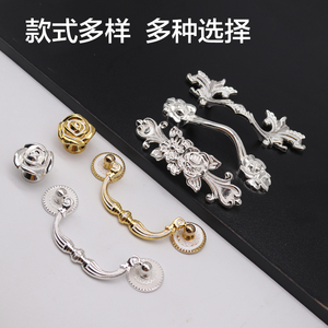 Modern European Style Rose Handle <b>Gold</b> Silver Chrome Cabinet <b>Drawer</b> <b>Pulls</b> Minimalist Design - Product Image 3